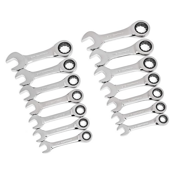 14-Piece Gearwrench 12 Point SAE/Metric Combination Wrench Set