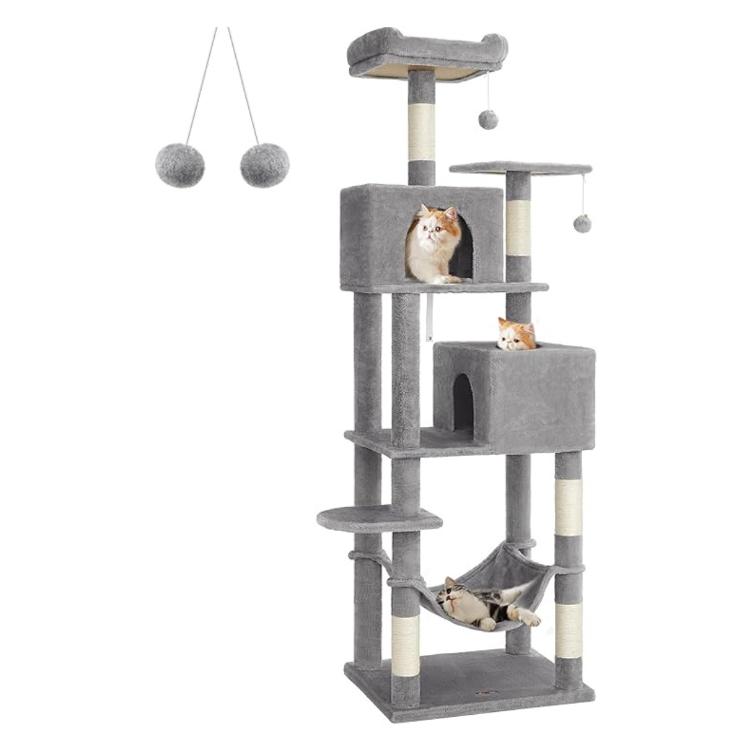 Feandrea 75.2" Plush Multi-Level Cat Condo