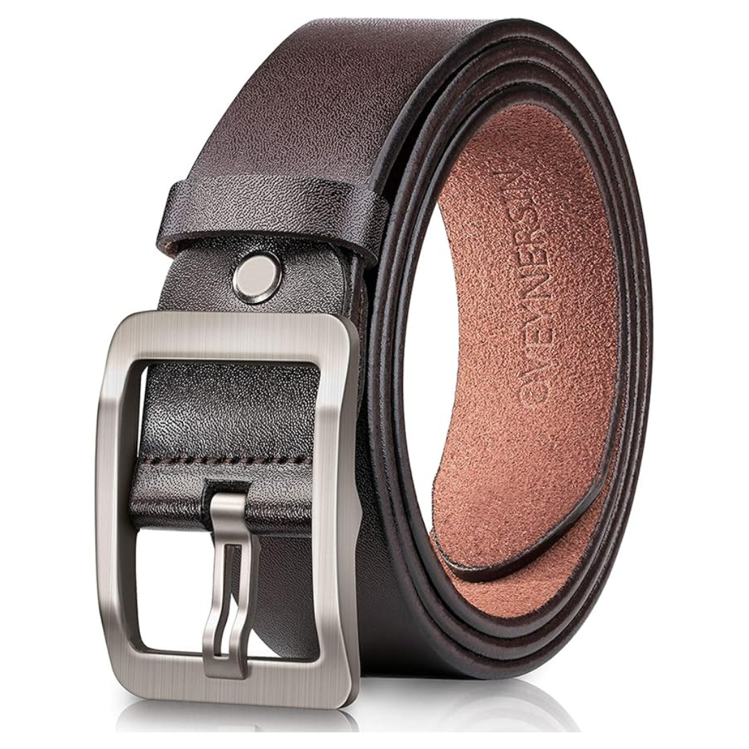 OVEYNERSIN Men's 100% Genuine Leather Casual Dress Belt
