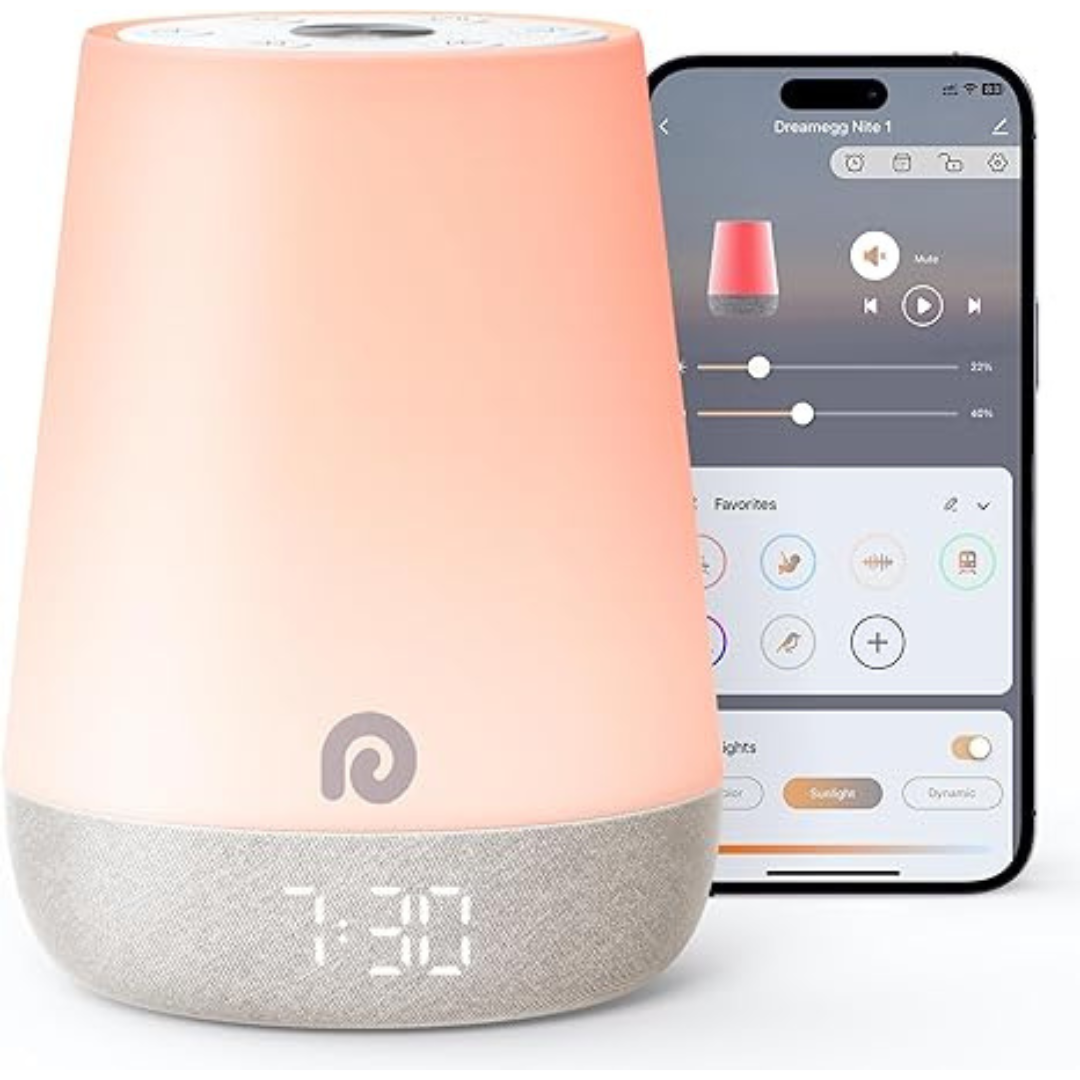 Baby Noise Sound Machine w/ 34 Soothing Sounds & Night Light