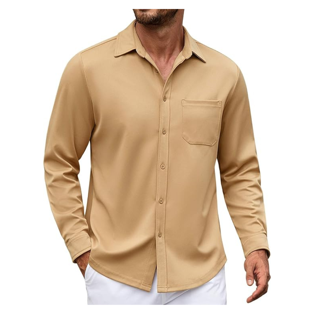COOFANDY Men's Stylish Long Sleeve Casual Dress Shirt