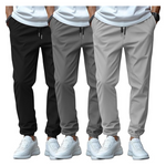 3-Pack Locoowai Men's Casual Jogger Pants With Pockets