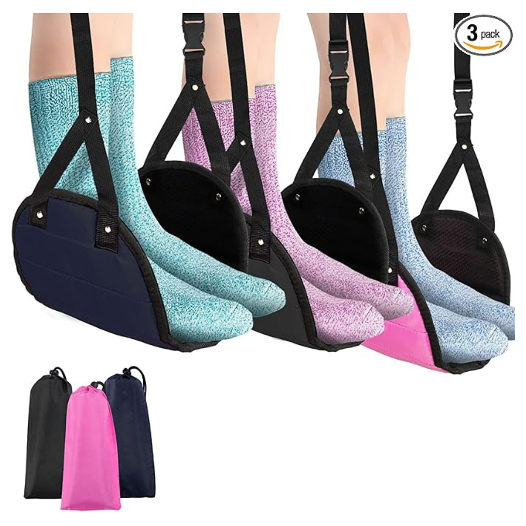 3 Pack Foot Adjustable Plane Travel Hammock