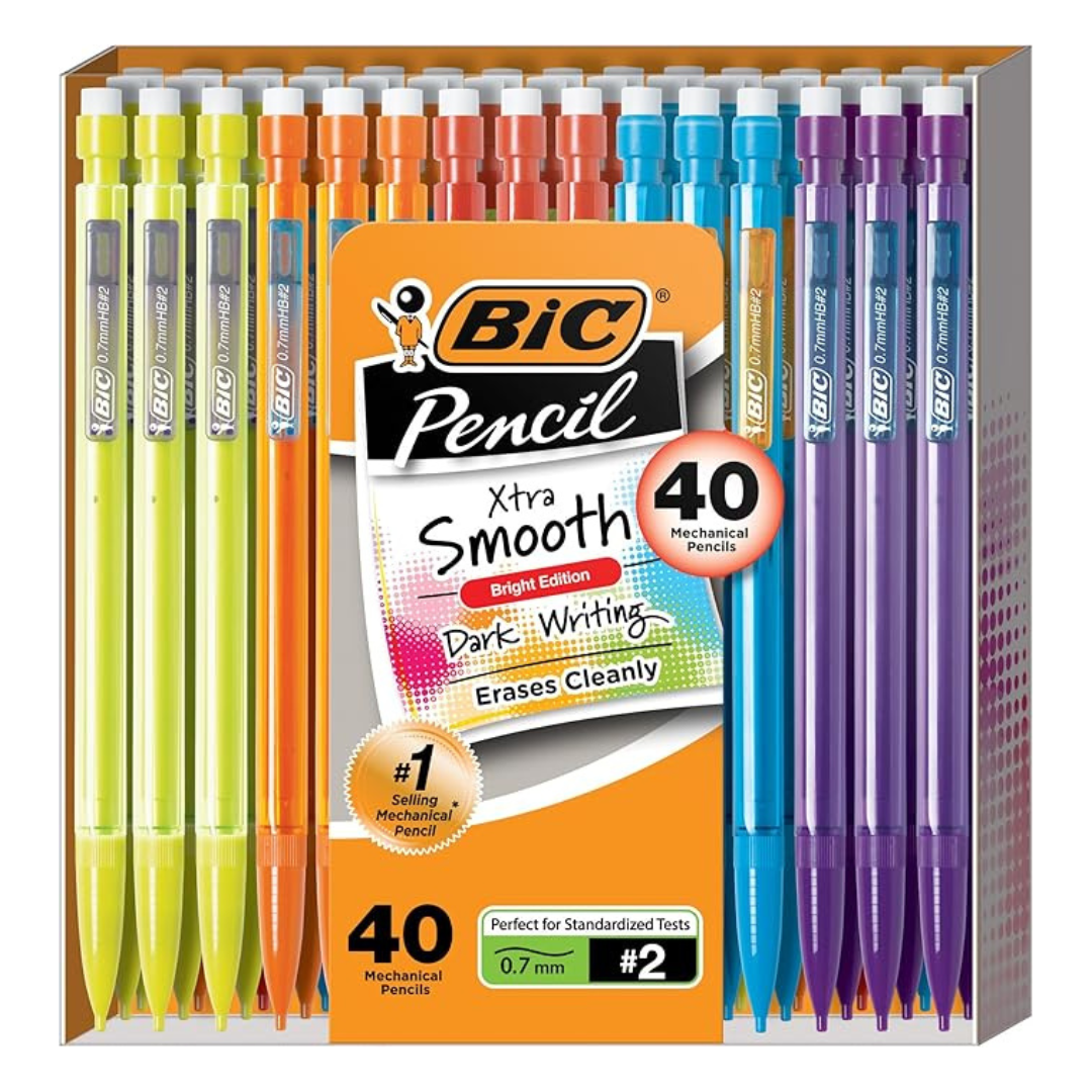 40-Count BIC Xtra-Smooth Mechanical Pencils Pack With Erasers