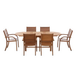 7-Piece Amazonia Arizona Oval Eucalyptus Patio Dining Set