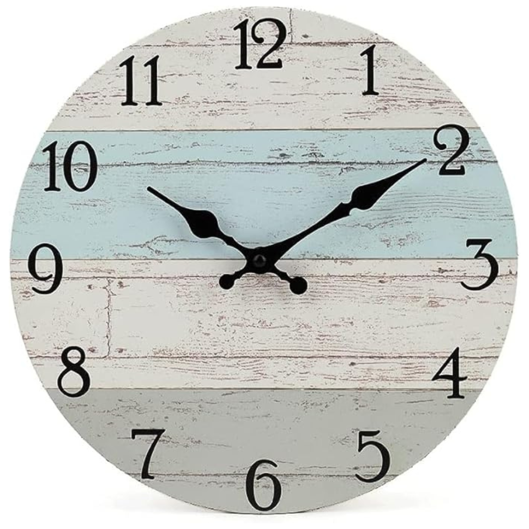 Jomparis 8" Rustic Country Tuscan Style Wall Clock