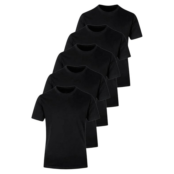 5-Pack Vipwolf Men's Short Sleeve Crew Neck T-Shirt