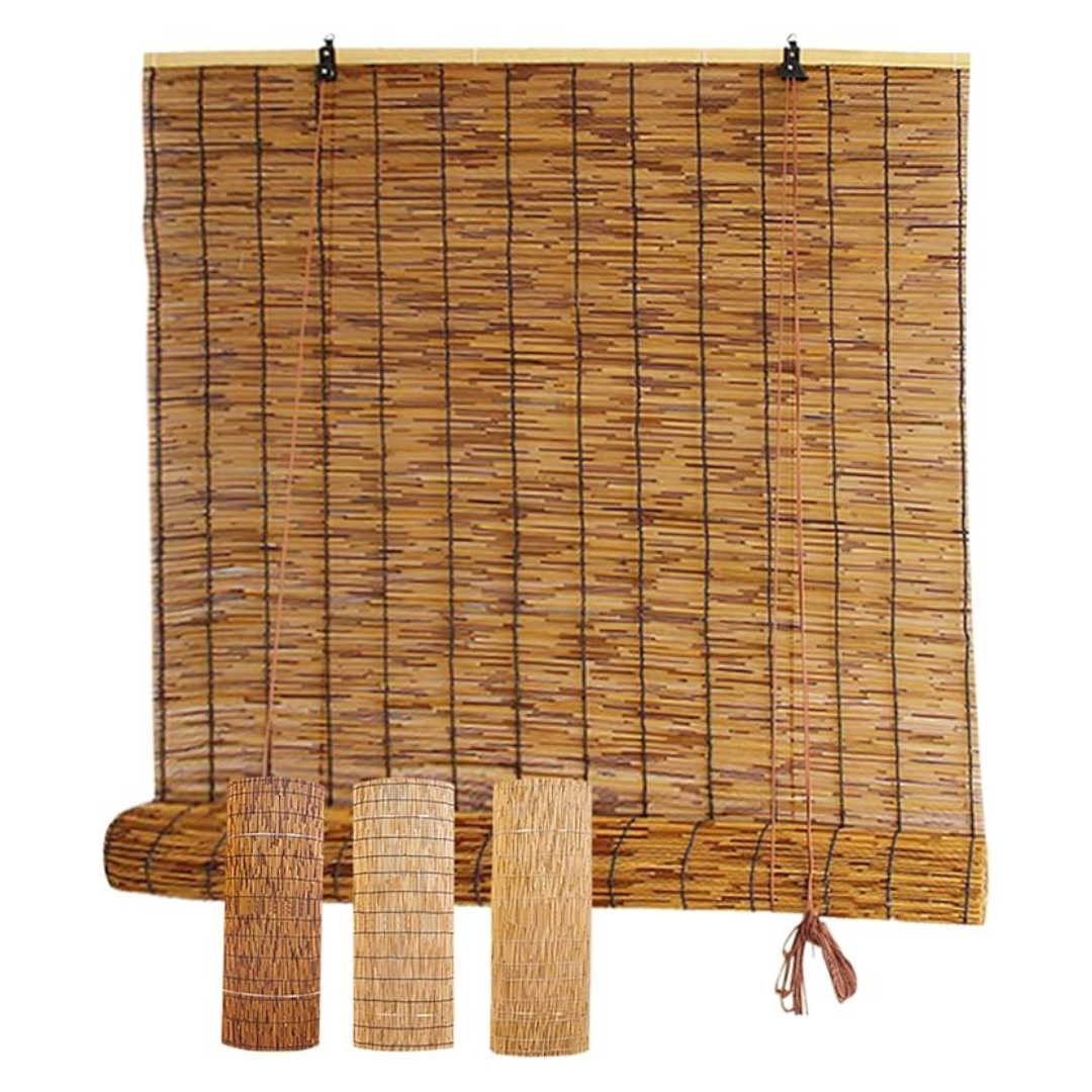 Roll-Up Bamboo Shade Customizable Reed Curtains