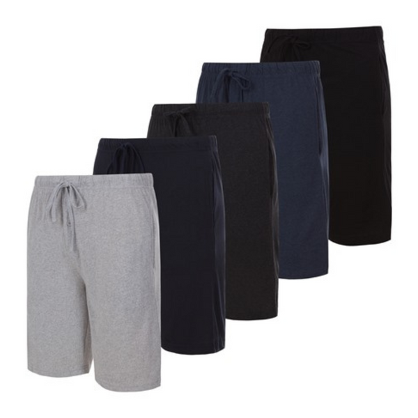 5-Pack Men's French Terry Lounge Shorts With Pockets