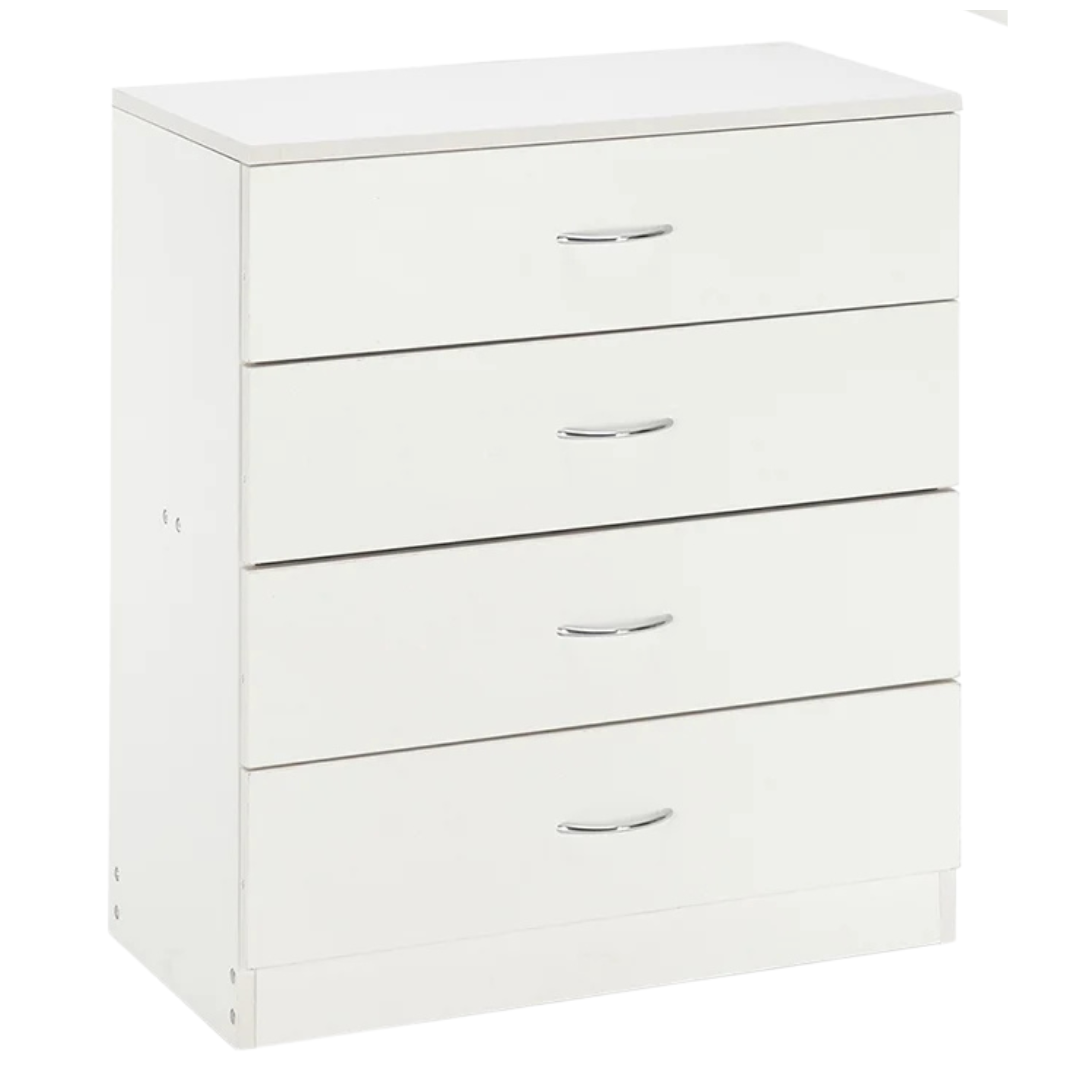 4-Drawer Dresser W/Metal Handles Bedside Night Stand Bedroom (2 Colors)