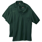 2-Pack Hanes Men's Short-Sleeve Jersey Pocket Polo (Various Colors)