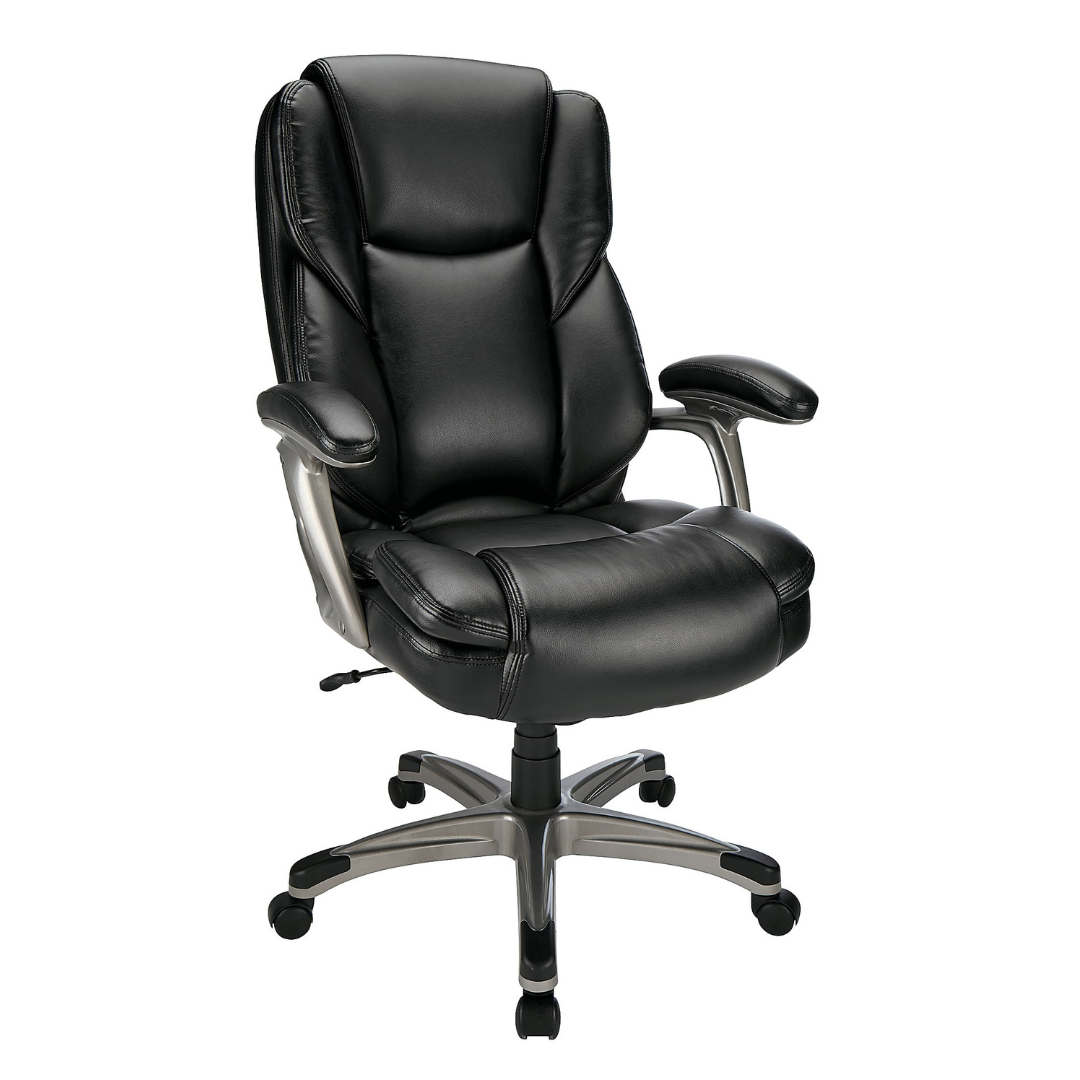 Realspace Cressfield Bonded Leather High-Back Executive Chair (2 Colors)