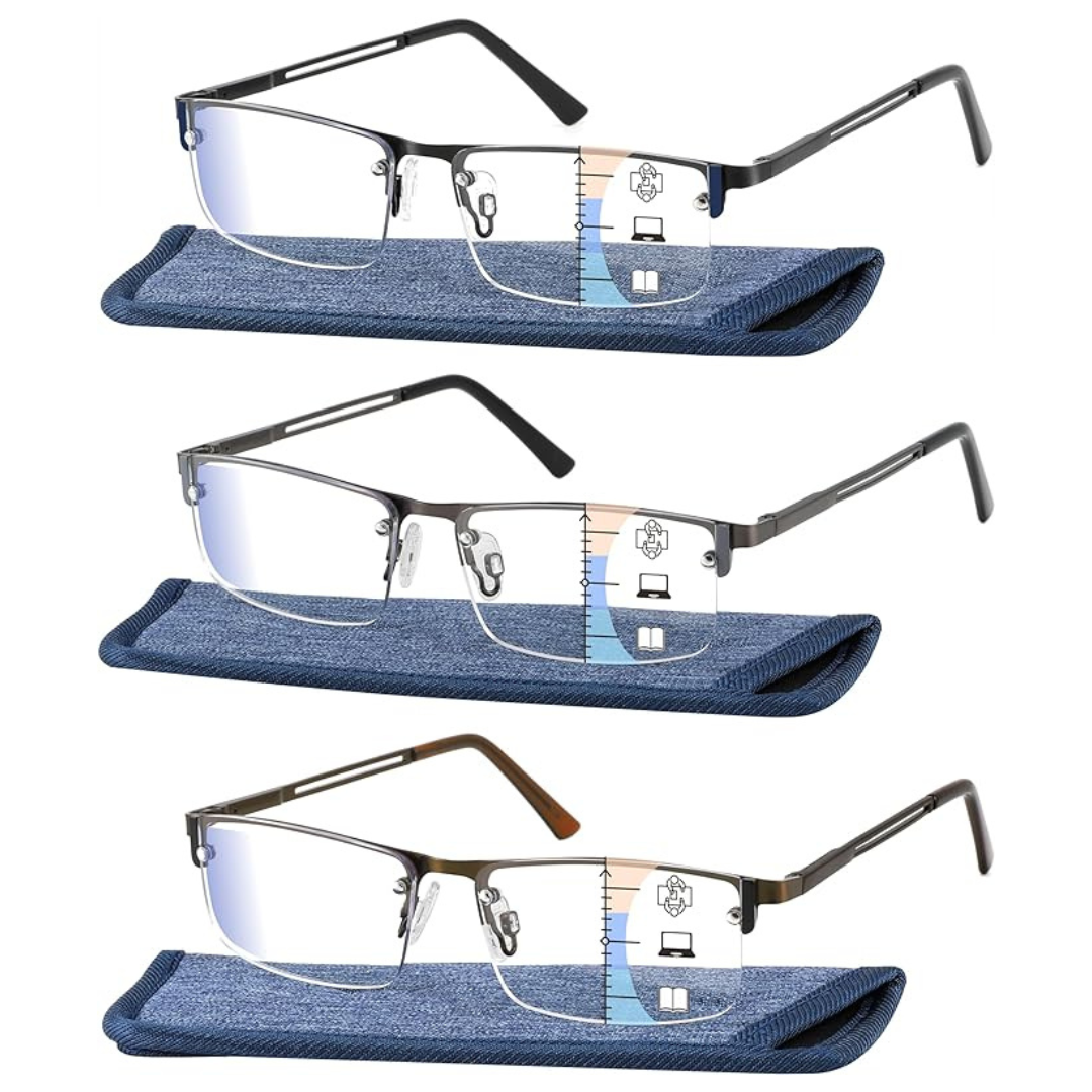 3-Pack Progressive Bifocal Multifocal Reading Glass