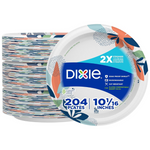 204-Count 10" Dixie Microwavable Disposable Paper Plates
