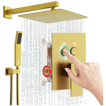 Luxury 12" Rain Shower Combo Set With Handheld Spray