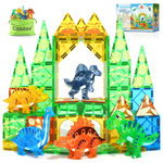 Dinosaur Toys Magnetic Tiles 3D Movable Dinos