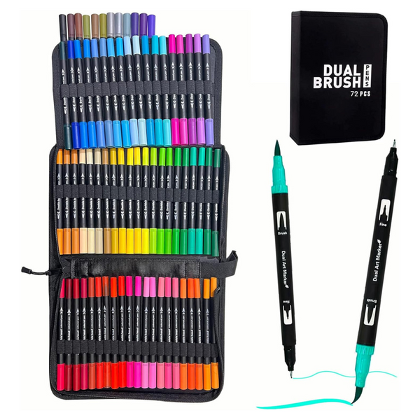 72 Colors Dual Brush Art Markers Set