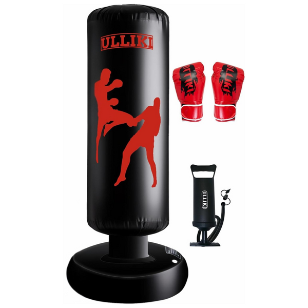 67" Freestanding Punching Bag W/ Boxing Gloves & Pump