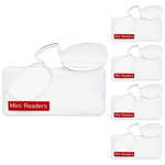 5-Pack Clip On Nose Readers Armless Thin Reading Glasses