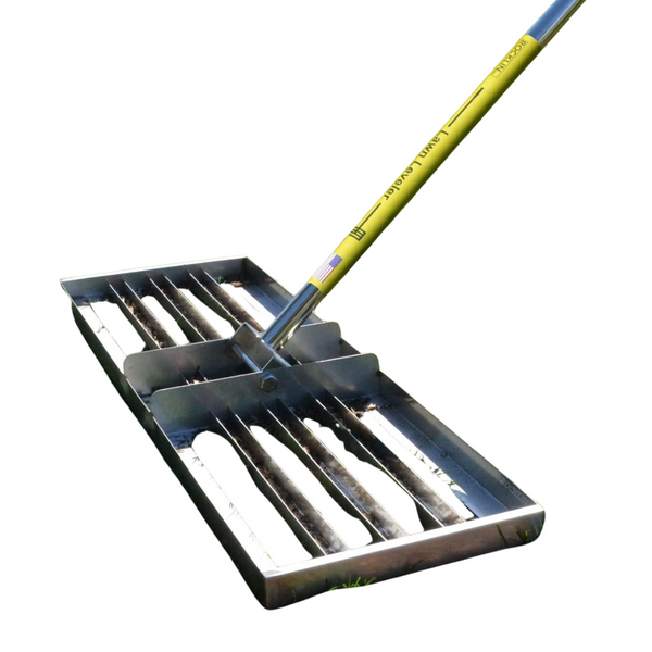 Rocklin 30" Stainless Steel Lawn Leveling Rake w/ 78" Long Handle