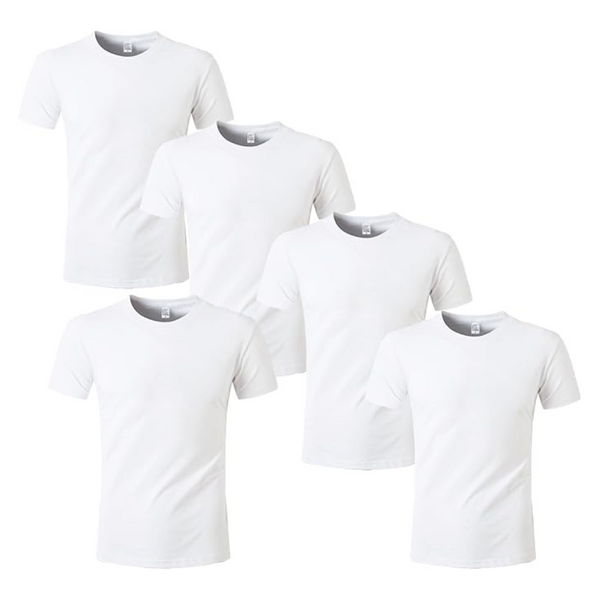 5-Pack Htvront Polyester Crew Neck T-Shirt