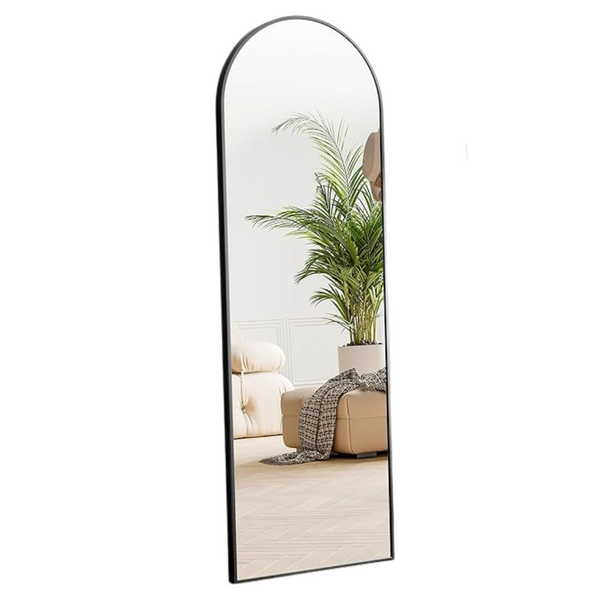 59"x16" Arched Full Length Mirror With Aluminum Alloy Thin Frame