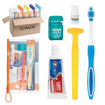 72-Pack Practicon Smilegoods Adult Deluxe Dental Care Kit