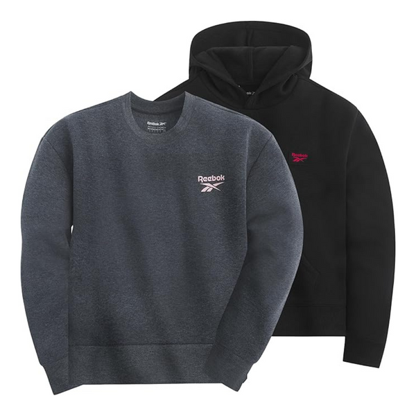 2-Pack Reebok Girl's Fashion Crewneck Sweatshirts