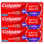 3 Pack 4.2 oz Colgate Optic White Purple Toothpaste
