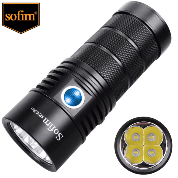Sofirn SP36 Pro 8000-Lumens Rechargeable Flashlight W/ Batteries