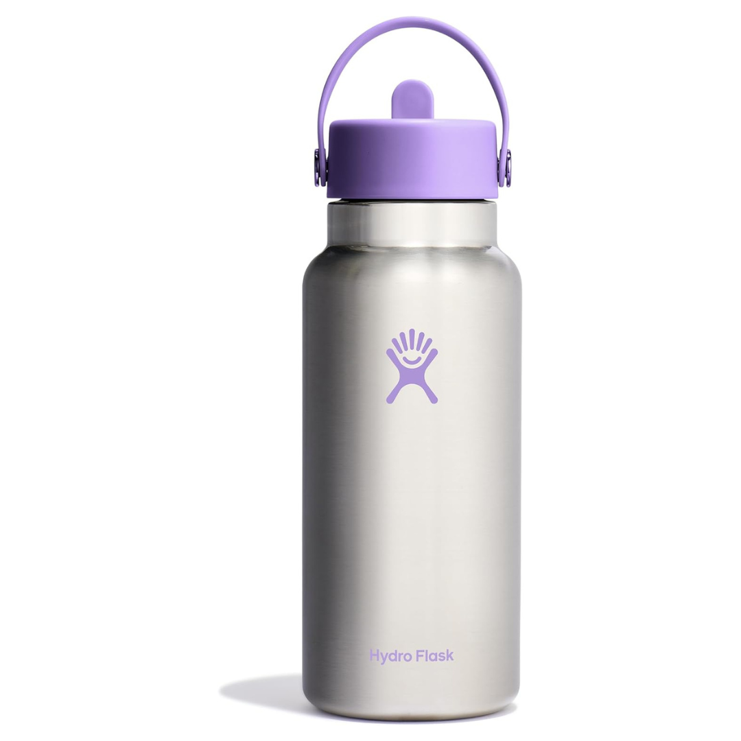 32-Oz Hydro Flask Vacuum Insulated Water Bottle W/ Straw Lid
