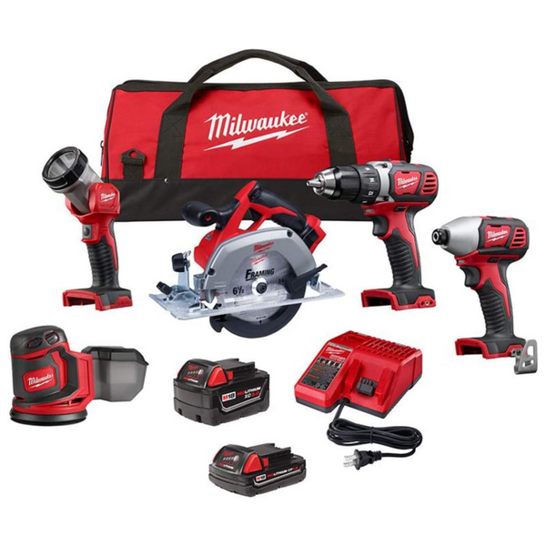 Milwaukee M18 18V Lithium-Ion Cordless Combo Kit (5-Tool)