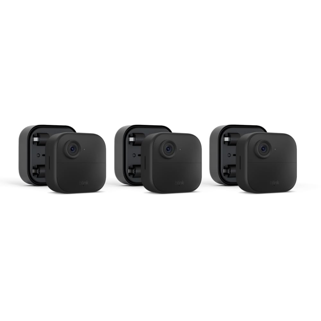 3-Pack Blink Outdoor 4 Wireless Security Camera + Battery Extension Pack