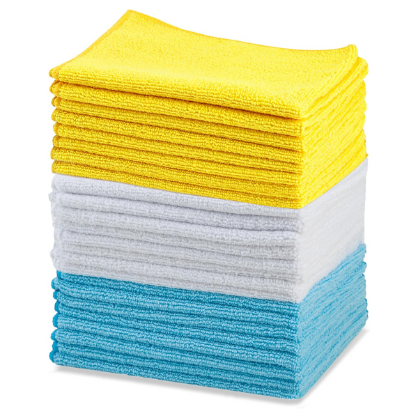 24-Pack Amazon Basics 16" x 12" Microfiber Reusable Cleaning Cloths