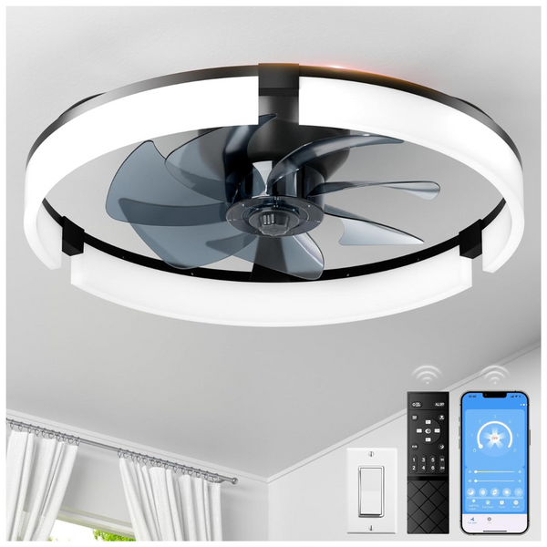DUSFAN 20" Ceiling Fans W/ Remote & App Control