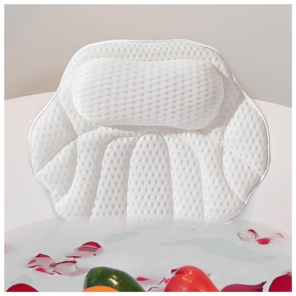 Mandrex Mesh Luxury Bathtub Pillow With Suction Cups