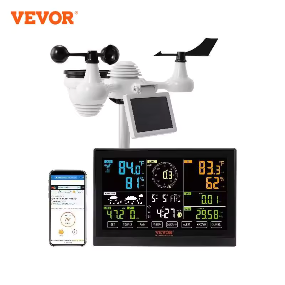 Vevor YT60234 7-in-1 Solar WiFi Weather Station