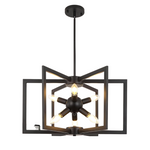 6-Light Modern Farmhouse Black Chandeliers