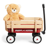 Radio Flyer My 1st Steel & Wood Toy Wagon With Teddy Bear
