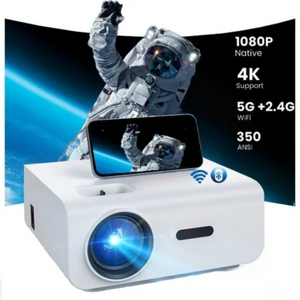 Groview 1080P Support 4K 5G/2.4G WiFi 12000 Lux Native Projector