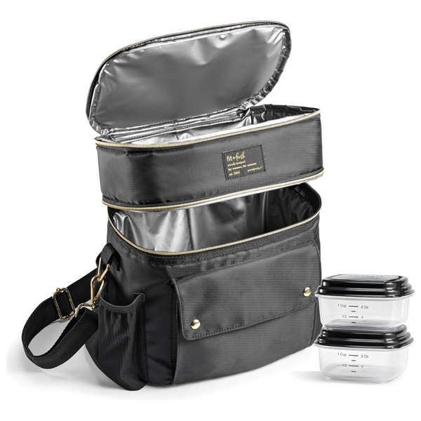 Women's Dual Compartment Insulated Extra Large Meal Prep Lunch Bag