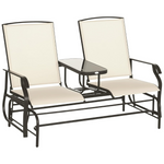 Outsunny Outdoor Metal Frame Patio Loveseat