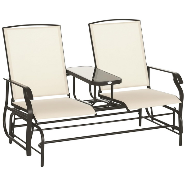 Outsunny Outdoor Metal Frame Patio Loveseat