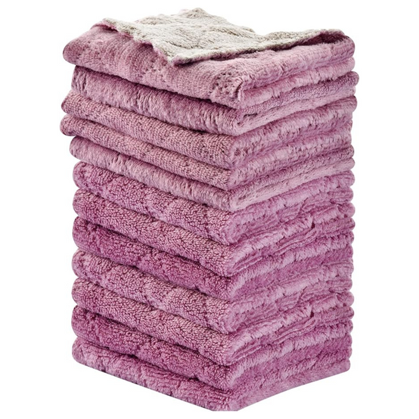 12-Piece 10" x 6" Super Absorbent Microfiber Cleaning Cloths