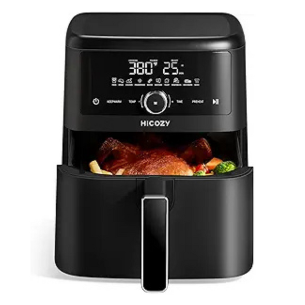 HiCOZY 10-in-1 6QT Family Size Flash Crisp Technology 400F Air Fryer