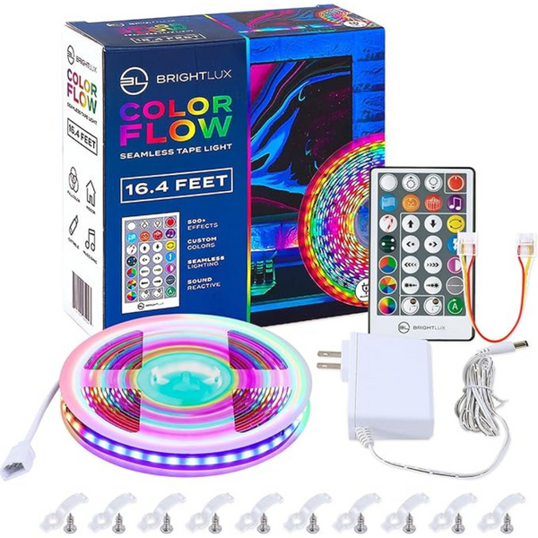 BrightLux 16.4ft RGBIC COB LED Strip Light