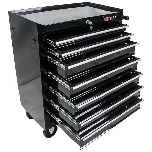 7-Drawer Aoile Tool Chest with Rolling Tool Box Organizer (Black)