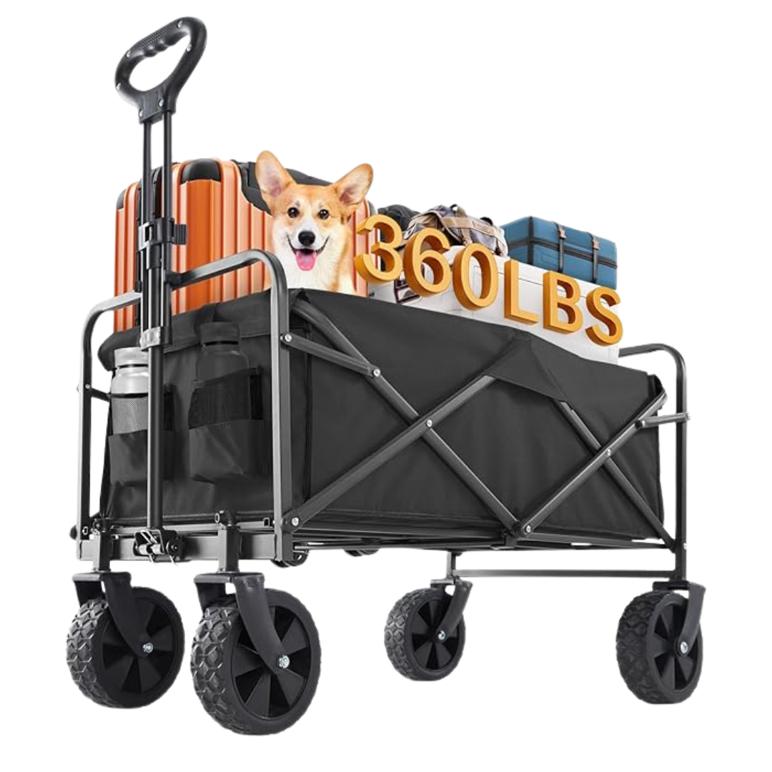 Sweetcrispy 120L Collapsible Foldable Wagon Cart