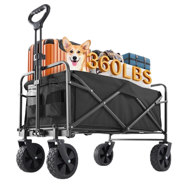 Sweetcrispy 120L Collapsible Foldable Wagon Cart