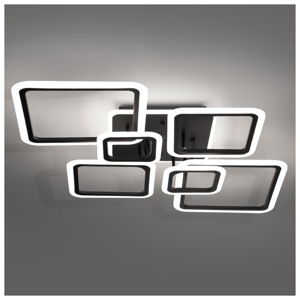 40.2 LED Dimmable Acrylic Square 6+1 Rings Ceiling Lights